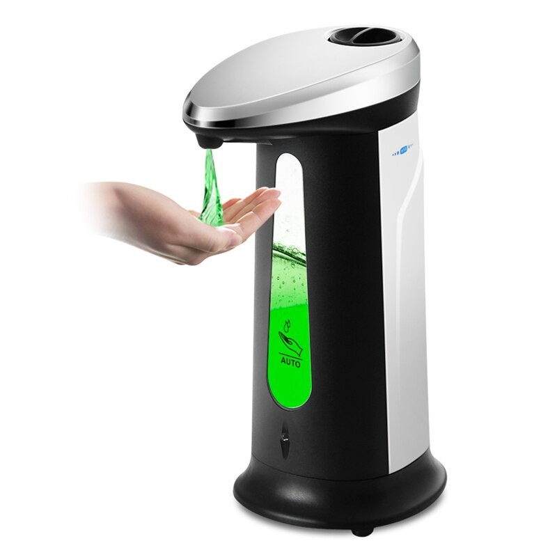 Szappan adagoló 400 ml automata intelligens érzékelő érintés nélküli ABS galvanizált fertőtlenítő folyadék adagoló palack konyhai fürdőszobába