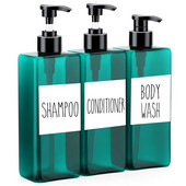 3 vnt 500 ml vonios kambario skysto muilo dozatorius šampūno kondicionieriui Daugkartinis dušo želė losjono pompos buteliukas tuščias indelis