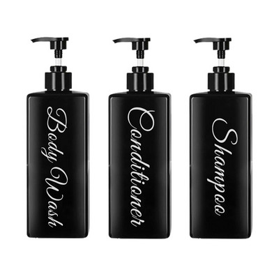 3 vnt 500 ml vonios kambario skysto muilo dozatorius šampūno kondicionieriui Daugkartinis dušo želė losjono pompos buteliukas tuščias indelis