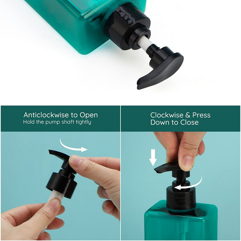 3 vnt 500 ml vonios kambario skysto muilo dozatorius šampūno kondicionieriui Daugkartinis dušo želė losjono pompos buteliukas tuščias indelis