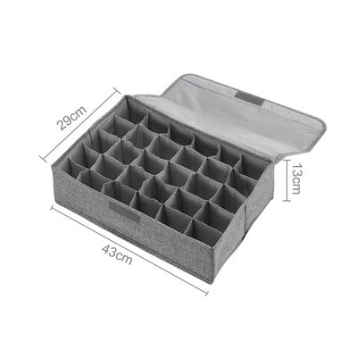 1 db 30 rácsos tárolódoboz fehérnemű zokni tároló fiókos szekrény nedvességálló mosható egyszínű, helytakarékos otthoni szervező