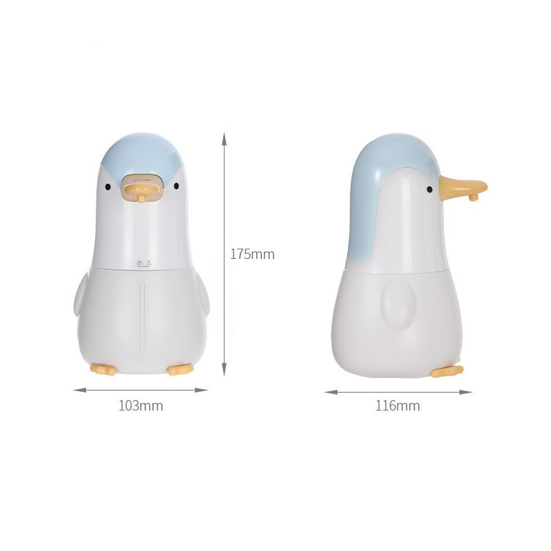 Automata folyékony szappanadagoló USB újratölthető érintésmentes hordozható Penguin habszappan adagoló fürdőszobai konyhához