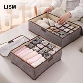 New Oxford Cloth 17 Grid Сгъваемо бельо Чорапи Кутия за съхранение Чекмедже Разделител Кутии Гардероб Органайзери Сутиени Гащи Спестете място