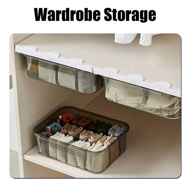 Сутиен Underwea Кутии за съхранение Гардероб Чекмедже Чекмедже Тип прахоустойчиво 12 решетки Разглобяема преграда Органайзери за чорапи