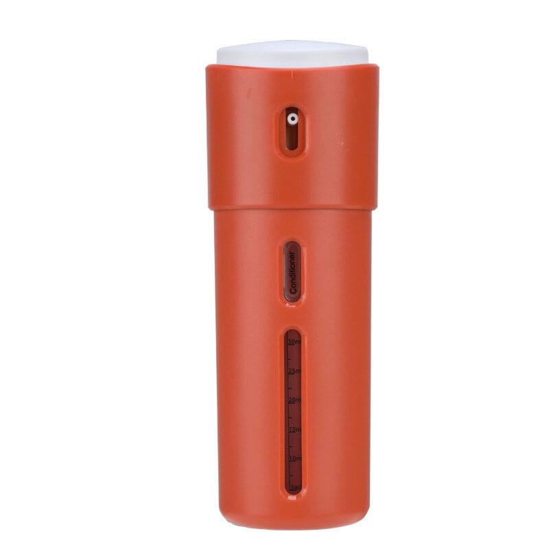 Travel Dispenser Split Bottle Sampon Lotion Tusfürdő Szappanpalack 4 az 1-ben Üres Alsópalack Prés Tartály Újratölthető Palackok