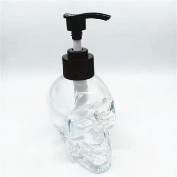 WHYOU 1 τεμάχιο 180ml Glass Hand Washing lLiquid Bottling Hotel Soap Dispenser Skull Emulsion Μπουκάλι μπάνιου Απόκριες Δώρο