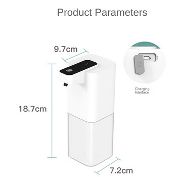 Автоматичен дозатор за сапун Бутилка Безконтактен сензор Разпенващ течен сапун Дозатори за кухня Баня Защита на децата Семейство 2021