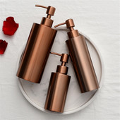 250 ml-es 350 ml-es 550 ml-es szappanadagoló otthoni fürdőszobai samponos flakonok Rose Gold Ezüst Rozsdamentes Acél Üres Utántöltő Prés Alpalack
