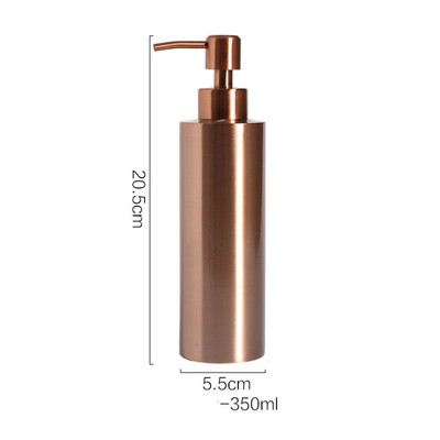 250 ml-es 350 ml-es 550 ml-es szappanadagoló otthoni fürdőszobai samponos flakonok Rose Gold Ezüst Rozsdamentes Acél Üres Utántöltő Prés Alpalack