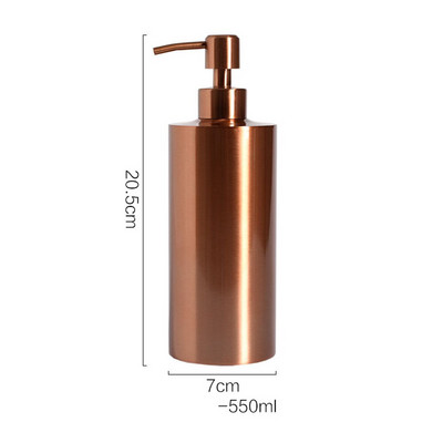 250 ml-es 350 ml-es 550 ml-es szappanadagoló otthoni fürdőszobai samponos flakonok Rose Gold Ezüst Rozsdamentes Acél Üres Utántöltő Prés Alpalack