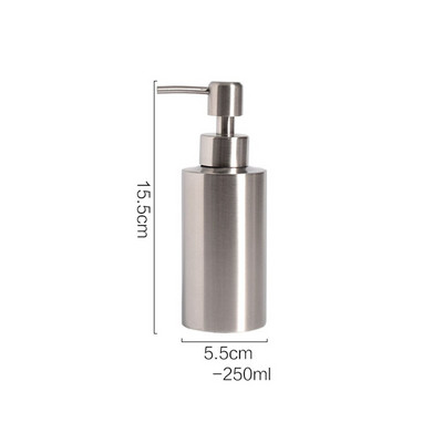 250 ml-es 350 ml-es 550 ml-es szappanadagoló otthoni fürdőszobai samponos flakonok Rose Gold Ezüst Rozsdamentes Acél Üres Utántöltő Prés Alpalack