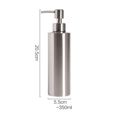 250 ml-es 350 ml-es 550 ml-es szappanadagoló otthoni fürdőszobai samponos flakonok Rose Gold Ezüst Rozsdamentes Acél Üres Utántöltő Prés Alpalack