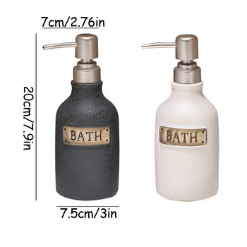 Ретро керамична бутилка за дезинфектант за ръце Празен шампоан за многократно пълнене Дозатор за сапун за ръце Контейнер за душ