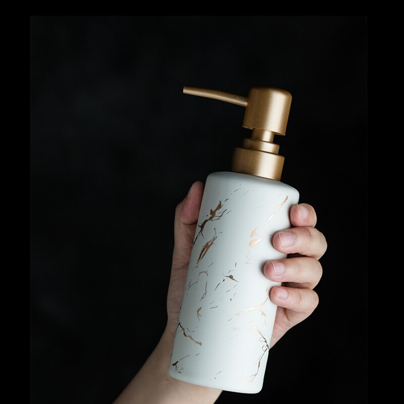 Márványos kerámia lotion palack Fürdőszoba kellékek Kiegészítők Kézmosó Folyadék Palackozó Szappan adagoló Hordozható szappanadagolók