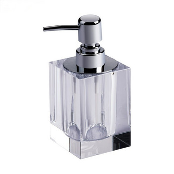 Прозрачен кристален стъклен дезинфектант за ръце Бутилка за сапун Creative Press Хотелски дозатор за течен сапун Бутилка за лосион за сапун за баня