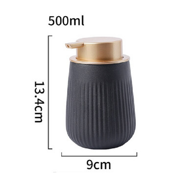 Dozator de săpun din ceramică mat de culoare solidă de 500 ml Accesorii pentru baie Recipient de șampon Sticlă de loțiune Dispenser de spumă pentru gargară