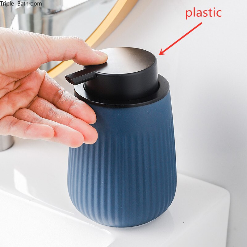 Dozator de săpun din ceramică mat de culoare solidă de 500 ml Accesorii pentru baie Recipient de șampon Sticlă de loțiune Dispenser de spumă pentru gargară