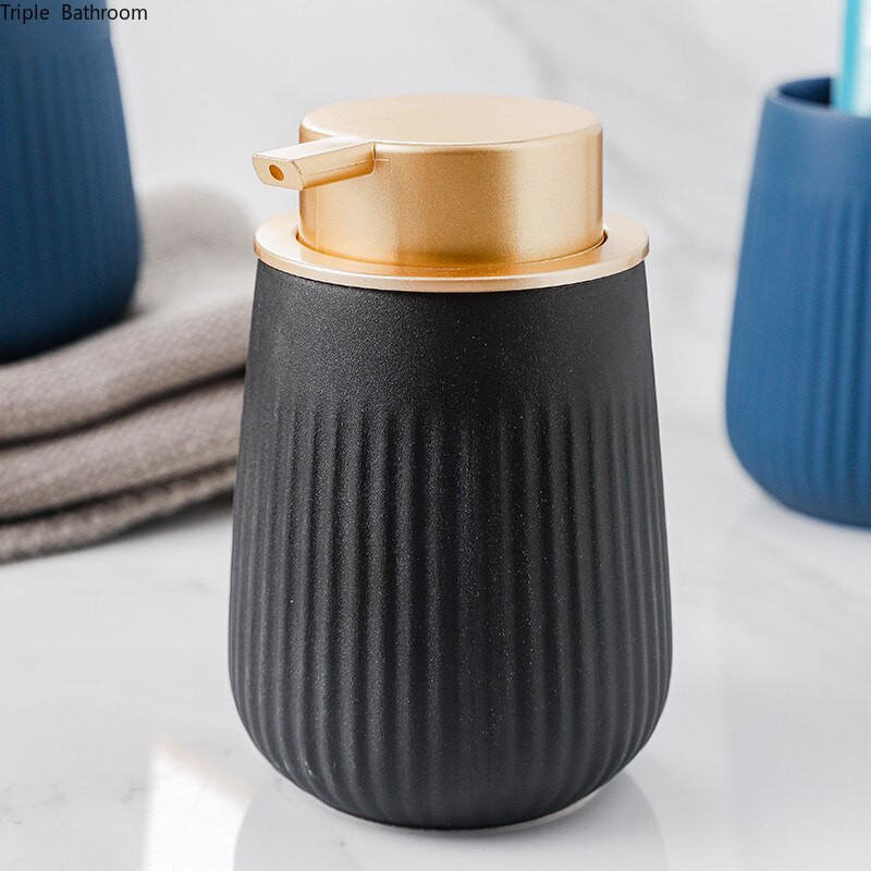 Dozator de săpun din ceramică mat de culoare solidă de 500 ml Accesorii pentru baie Recipient de șampon Sticlă de loțiune Dispenser de spumă pentru gargară