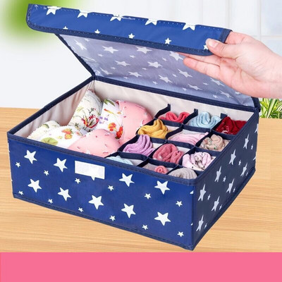 13 решетки Кутия за съхранение на бельо Копринен шал Органайзер Органайзер за бикини Домашно бельо Чорапи Кутия за съхранение Органайзери за чекмеджета