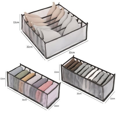 3 бр./компл. Органайзер за бельо Домашен сгъваем шкаф Органайзери гащички Чорапи Кутия за съхранение Разделители Чекмедже Органайзер за гардероб