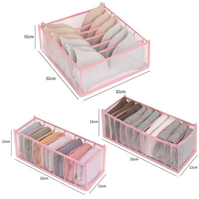 3 бр./компл. Органайзер за бельо Домашен сгъваем шкаф Органайзери гащички Чорапи Кутия за съхранение Разделители Чекмедже Органайзер за гардероб