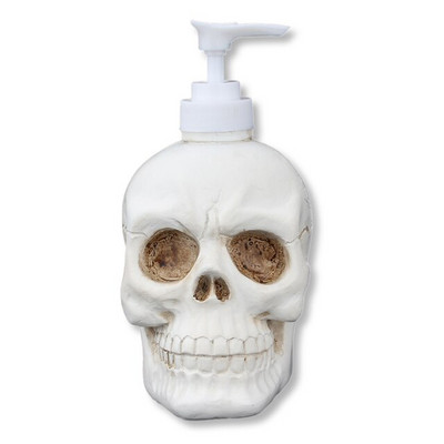 Soap Dispenser Halloween Skull Liquid Soap Pump White Resin Skull Shape Liquid Bottle Διακοσμητικά μπάνιου σπιτιού 350ml