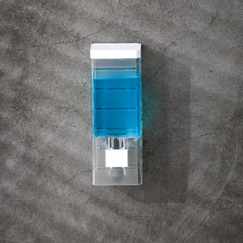 Нов прозрачен монтиран на стената ръчен дозатор за сапун Дозатор за сапун за баня с една глава Машина за дезинфекция на ръце Без нокти