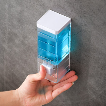 Нов прозрачен монтиран на стената ръчен дозатор за сапун Дозатор за сапун за баня с една глава Машина за дезинфекция на ръце Без нокти