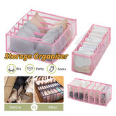 Сгъваемо бельо Сутиен Органайзер за съхранение на бикини Миещо се домашно чекмедже Гардероб Чорапи Органайзери Разделители Кутии за дрехи