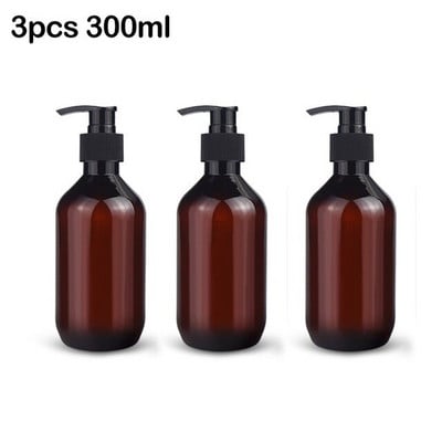 3 db pumpás flakon 300 ml/500 ml/750 ml sampon szappanadagoló palack pumpa üres palack fürdőszoba kiváló minőség