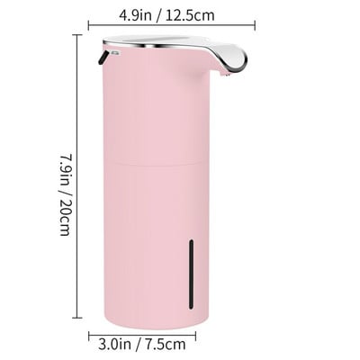Automata szappanadagoló 450 ml Smart, érintésmentes újratölthető habzó pumpás adagoló infravörös mozgásérzékelő 2 szintes fürdőszoba