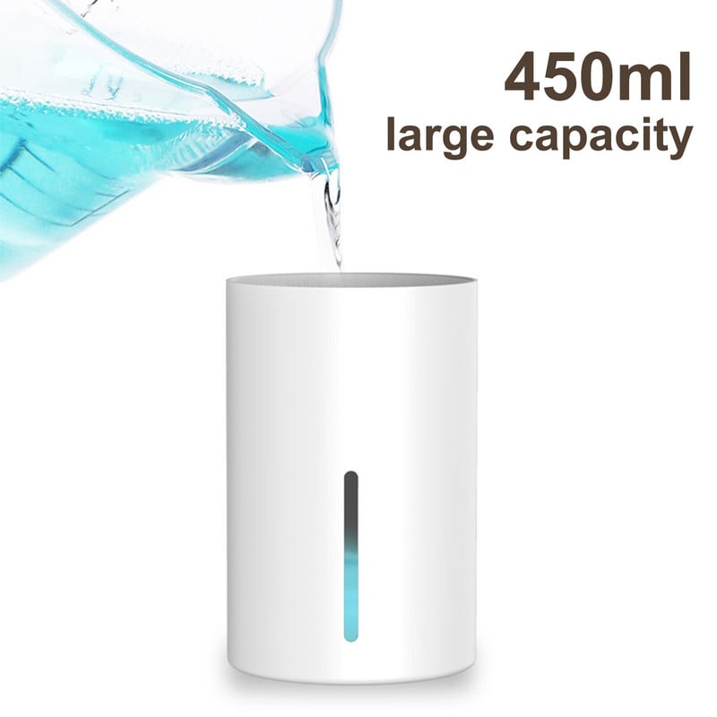 Automata szappanadagoló 450 ml Smart, érintésmentes újratölthető habzó pumpás adagoló infravörös mozgásérzékelő 2 szintes fürdőszoba