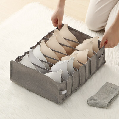 Органайзер за чекмедже за бельо Кутия за съхранение Сгъваем гардероб Органайзери Преграда за чекмеджета Кутии за съхранение на долни гащи Чорапи Сутиен Спалня
