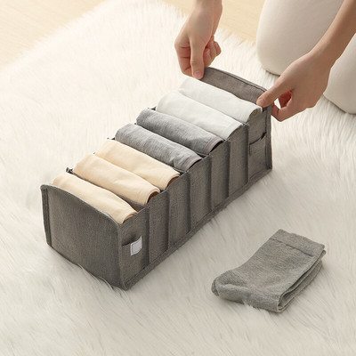 Органайзер за чекмедже за бельо Кутия за съхранение Сгъваем гардероб Органайзери Преграда за чекмеджета Кутии за съхранение на долни гащи Чорапи Сутиен Спалня
