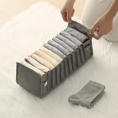 Органайзер за чекмедже за бельо Кутия за съхранение Сгъваем гардероб Органайзери Преграда за чекмеджета Кутии за съхранение на долни гащи Чорапи Сутиен Спалня