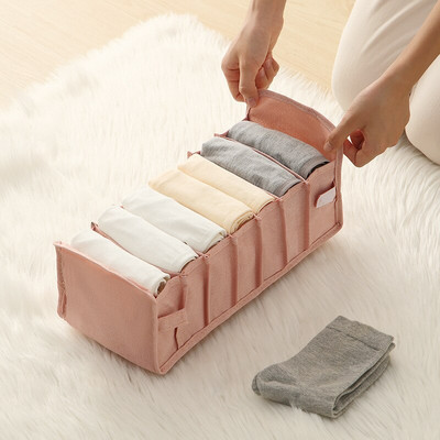 Органайзер за чекмедже за бельо Кутия за съхранение Сгъваем гардероб Органайзери Преграда за чекмеджета Кутии за съхранение на долни гащи Чорапи Сутиен Спалня
