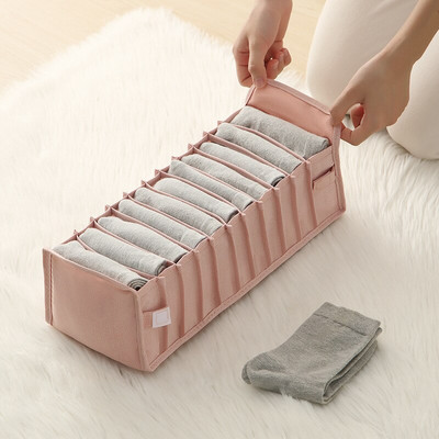 Органайзер за чекмедже за бельо Кутия за съхранение Сгъваем гардероб Органайзери Преграда за чекмеджета Кутии за съхранение на долни гащи Чорапи Сутиен Спалня