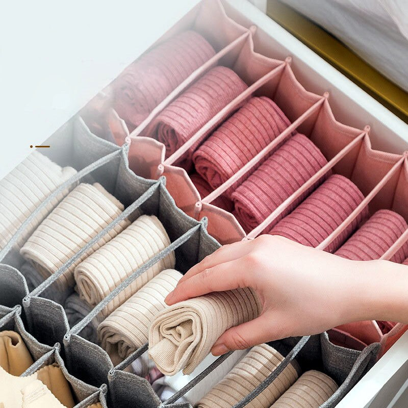 Органайзер за чекмедже за бельо Кутия за съхранение Сгъваем гардероб Органайзери Преграда за чекмеджета Кутии за съхранение на долни гащи Чорапи Сутиен Спалня