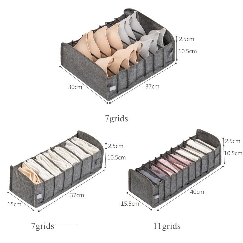 Органайзер за чекмедже за бельо Кутия за съхранение Сгъваем гардероб Органайзери Преграда за чекмеджета Кутии за съхранение на долни гащи Чорапи Сутиен Спалня