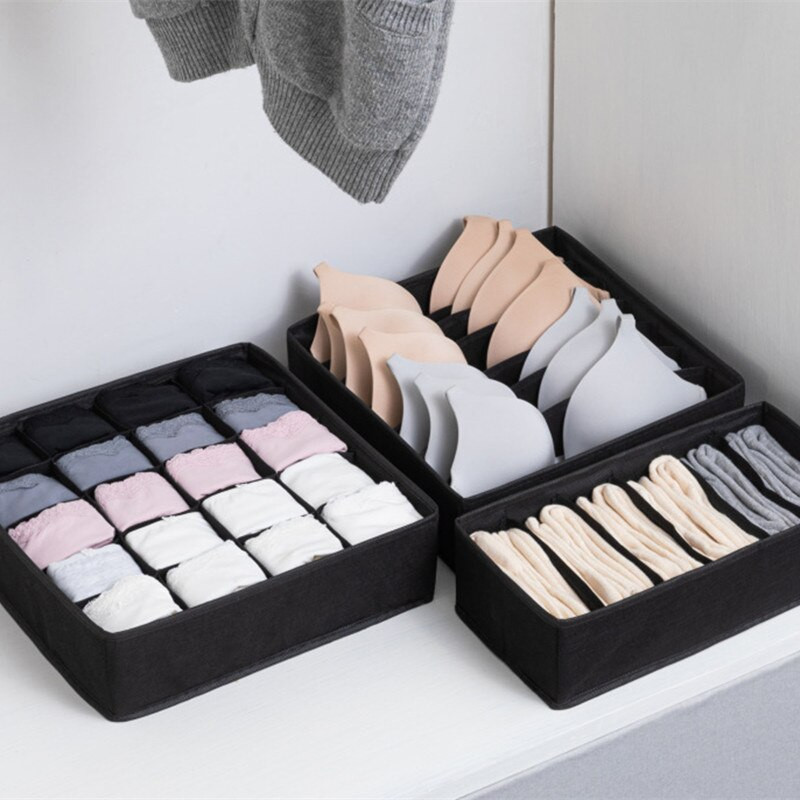 Органайзер за бельо кутия с чекмеджета чорапи Комплект бикини от 3 части Сгъваем гардероб за съхранение на чекмеджета за спалня Органайзери