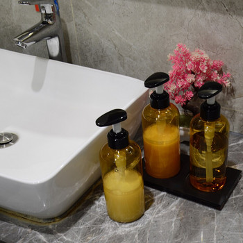 Дозатор за сапун за баня Комплект стенен комплект за шампоан за многократно пълнене Комплекти дозатори за шампоан за тяло с водоустойчиви етикети