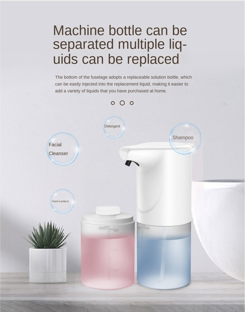 Automata indukciós habszappan spray folyékony kézmosó szaniter adagoló intelligens érintésmentes érzékelős adagoló automata 350ml