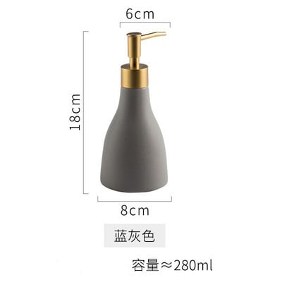 Paprastas matinis keraminis vonios muilo dozatorius Kūgio formos rankų muilo butelis Hotel Club dušo želė buteliuose vonios kambario priedai