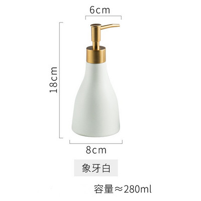 Paprastas matinis keraminis vonios muilo dozatorius Kūgio formos rankų muilo butelis Hotel Club dušo želė buteliuose vonios kambario priedai