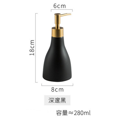 Paprastas matinis keraminis vonios muilo dozatorius Kūgio formos rankų muilo butelis Hotel Club dušo želė buteliuose vonios kambario priedai
