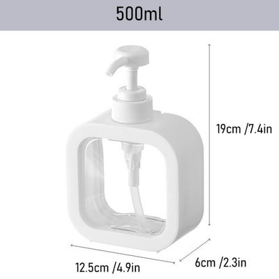 300/500 ml Szappan adagoló Konyha Fürdőszoba Átlátszó folyékony palackok Üres pumpás tartály sampon tusfürdő mosófolyadékhoz