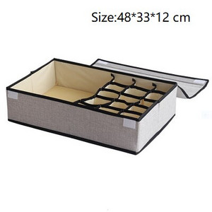 13/16Rács alsónemű fiókos rendszerezők tároló doboz pamut vászon összehajtható tároló tartó fedéllel gardrób fiókos szekrény konténer