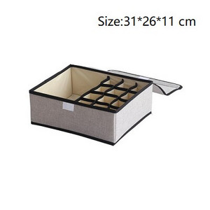 13/16Rács alsónemű fiókos rendszerezők tároló doboz pamut vászon összehajtható tároló tartó fedéllel gardrób fiókos szekrény konténer