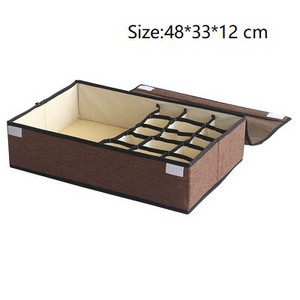 13/16Rács alsónemű fiókos rendszerezők tároló doboz pamut vászon összehajtható tároló tartó fedéllel gardrób fiókos szekrény konténer