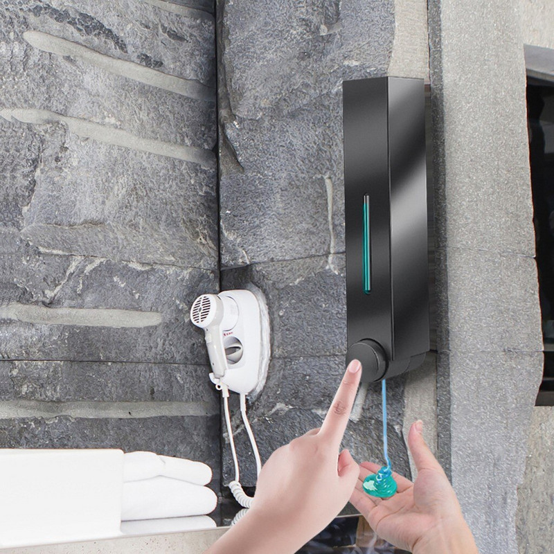 Organizator de săpun lichid de 420 ml, pentru montaj pe perete, sticla de săpun lichid, dozator de săpun pentru chiuvetă de bucătărie, pompe de loțiune încorporate pentru baie, bucătărie